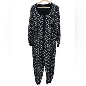 Yours Black and White Cat Print One Piece size 26/28